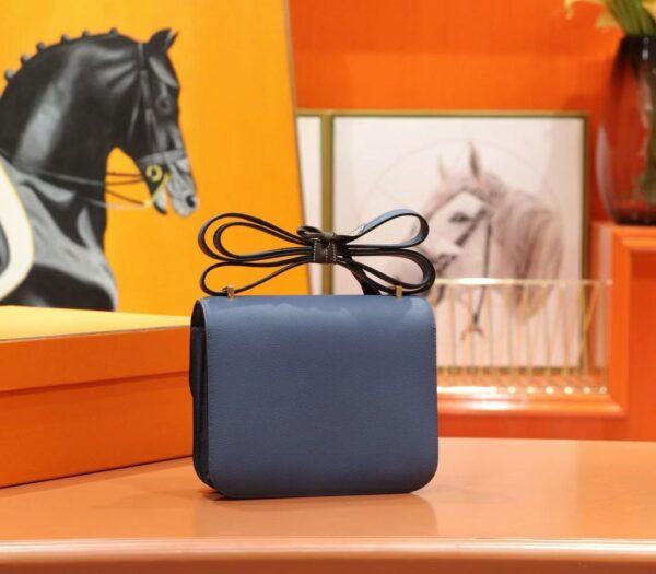 Joe Luxury Constance Epsom Leather Gem Blue Gold Hardware 18cm Full Handmade