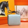 Joe Luxury Constance Epsom Sweet Light Blue Silver Hardware 18cm Full Handmade