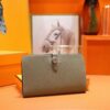 Joe Luxury Passport Wallet Togo Leather CK18 Etoupe Grey Silver Hardware Full Handmade