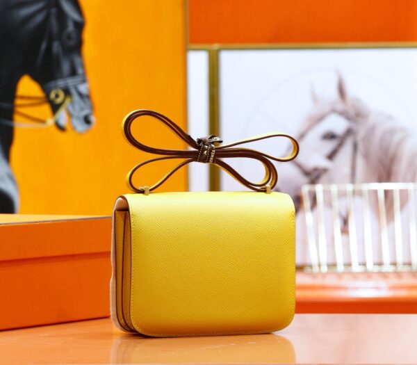 Joe Luxury Constance Epsom Leather Amber Yellow Gold Hardware 18cm Full Handmade