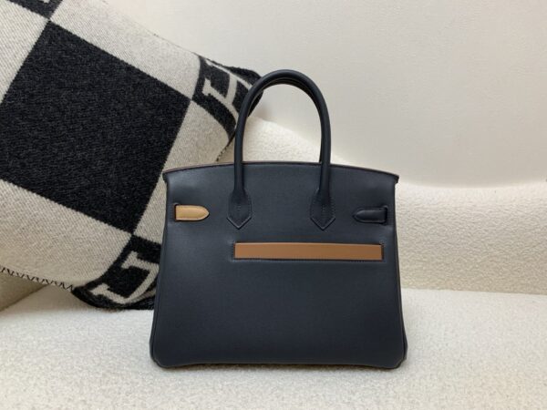 Birkin 30cm Colormatic Silver Buckle Swift 2Z Midnight Blue Top Quality Handmade In Stock