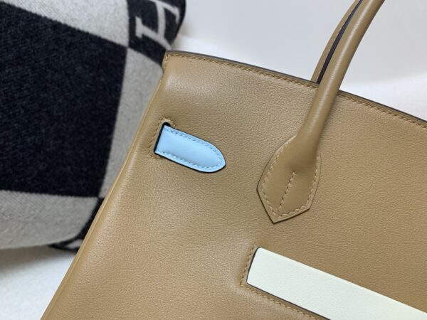 Birkin 30cm Colormatic silver buckle Swift 0M Chai top quality handmade