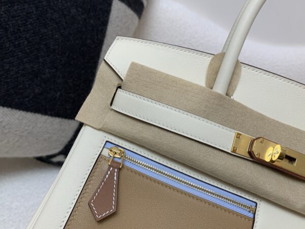 Birkin 30cm Colormatic Gold Buckle Swift i2 Nata 0M Chai 6C 9R X9 CK37 Golden T0 Top Quality Handmade
