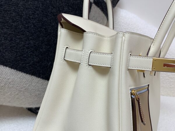 Birkin 30cm Colormatic Gold Buckle Swift i2 Nata 0M Chai 6C 9R X9 CK37 Golden T0 Top Quality Handmade