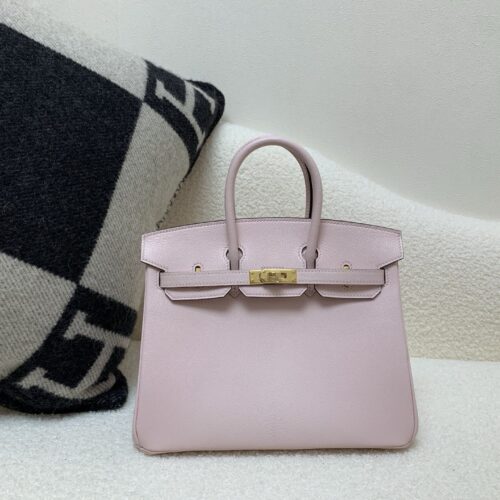 Full Handmade Top Quality Birkin 25CM M7 Chevre Leather Gold Hardware