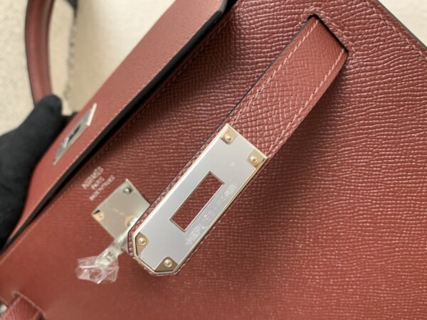 Top Quality Kelly 28CM 0G Epsom Leather Silver Hardware