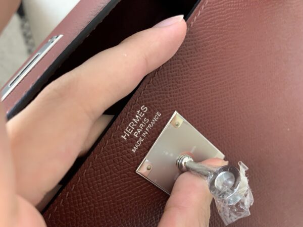 Top Quality Kelly 28CM 0G Epsom Leather Silver Hardware