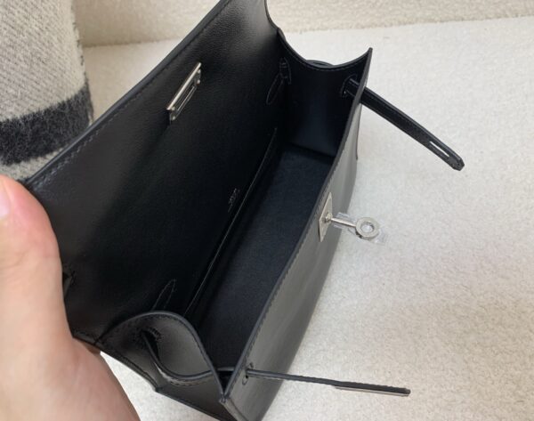 Global Sales Kelly Pochette 22CM Swift Leather Silver Hardware 89 Nior