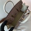 Birkin 25CM Ostrich Leather 46 EBONE 10 Carie Gold Hardware