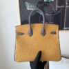 Full Handmade Top Quality Birkin 25CM CK37 8F Etain Gold Hardware Ostrich Leather