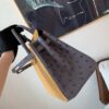 Full Handmade Top Quality Birkin 25CM CK37 8F Etain Gold Hardware Ostrich Leather
