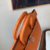 Birkin 25CM Full Handmade 93 Orange Ostrich Leather Silver Hardware