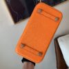 Birkin 25CM Full Handmade 93 Orange Ostrich Leather Silver Hardware