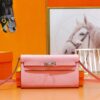 Joe Luxury Kelly ToGo Epsom Leather Cream Pink Silver Hardware 20cm Full Handmade