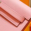 Joe Luxury Kelly ToGo Epsom Leather Cream Pink Silver Hardware 20cm Full Handmade