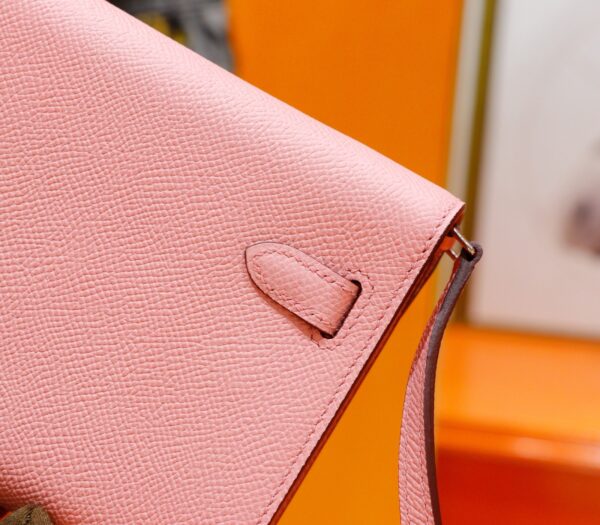 Joe Luxury Kelly ToGo Epsom Leather Cream Pink Silver Hardware 20cm Full Handmade
