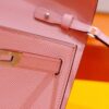 Joe Luxury Kelly ToGo Epsom Leather Cream Pink Silver Hardware 20cm Full Handmade