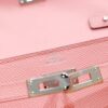 Joe Luxury Kelly ToGo Epsom Leather Cream Pink Silver Hardware 20cm Full Handmade