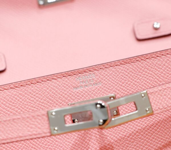 Joe Luxury Kelly ToGo Epsom Leather Cream Pink Silver Hardware 20cm Full Handmade