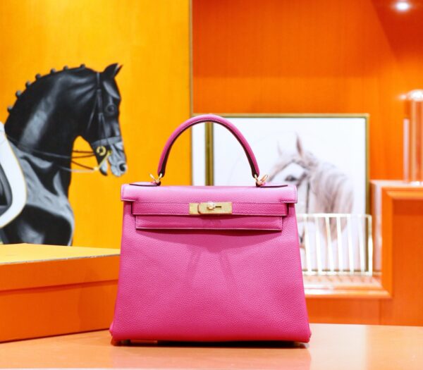 Joe Luxury Kelly Togo Leather Rose Pink Gold Hardware 25cm Full Handmade