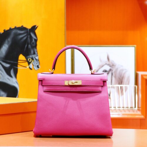Joe Luxury Kelly Togo Leather Rose Pink Gold Hardware 25cm Full Handmade