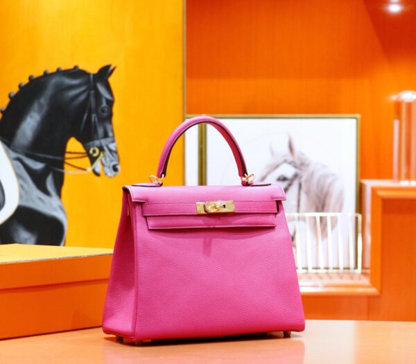 Joe Luxury Kelly Togo Leather Rose Pink Gold Hardware 25cm Full Handmade