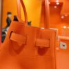Joe Luxury Birkin Togo Leather Bright Orange Silver Hardware 42cm Full Handmade