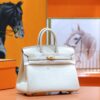 Joe Luxury Birkin Togo Leather Cream White Gold Hardware 25cm Full Handmade