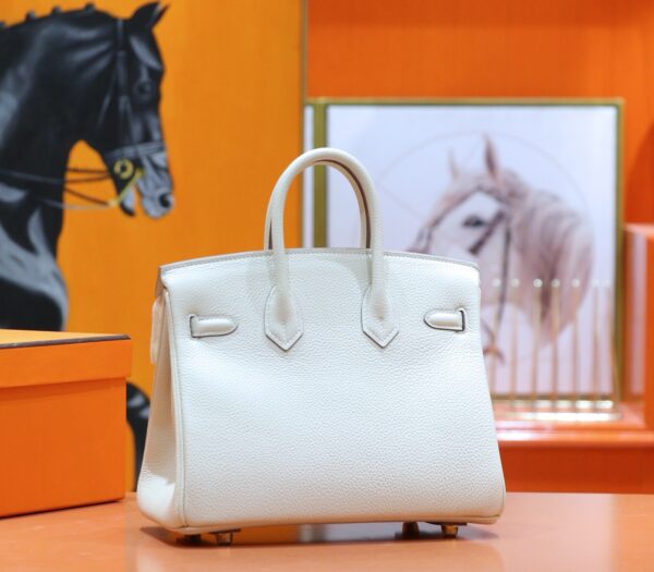 Joe Luxury Birkin Togo Leather Cream White Gold Hardware 25cm Full Handmade