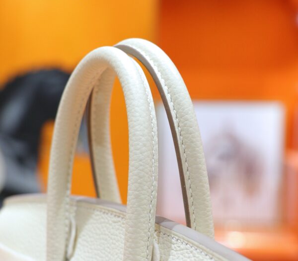 Joe Luxury Birkin Togo Leather Cream White Gold Hardware 25cm Full Handmade