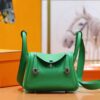 Joe Luxury Mini Lindy Togo Leather Fresh Green Silver Hardware 20cm Full Handmade