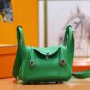 Joe Luxury Mini Lindy Togo Leather Fresh Green Silver Hardware 20cm Full Handmade