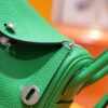 Joe Luxury Mini Lindy Togo Leather Fresh Green Silver Hardware 20cm Full Handmade