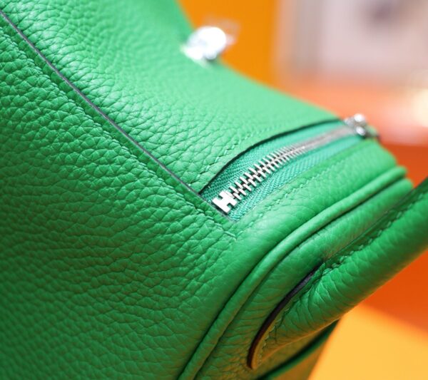 Joe Luxury Mini Lindy Togo Leather Fresh Green Silver Hardware 20cm Full Handmade