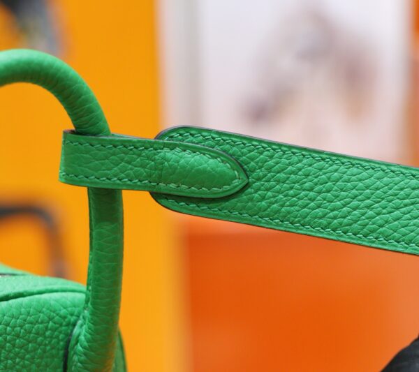 Joe Luxury Mini Lindy Togo Leather Fresh Green Silver Hardware 20cm Full Handmade