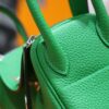 Joe Luxury Mini Lindy Togo Leather Fresh Green Silver Hardware 20cm Full Handmade
