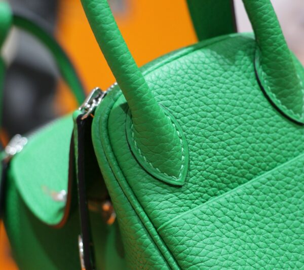 Joe Luxury Mini Lindy Togo Leather Fresh Green Silver Hardware 20cm Full Handmade