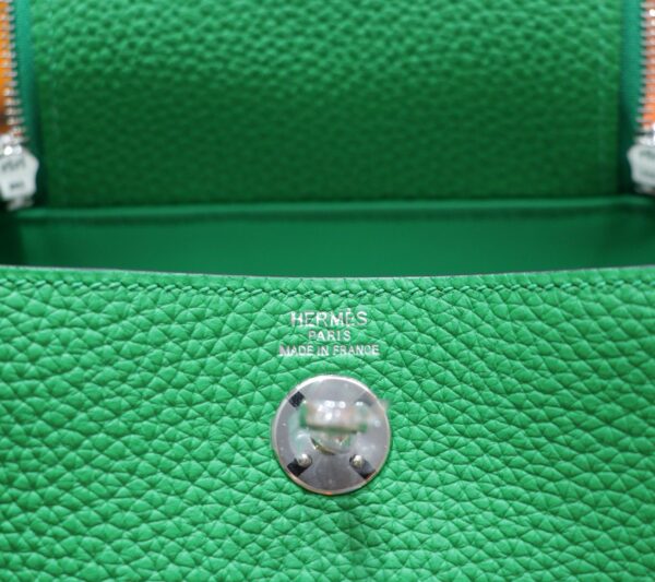 Joe Luxury Mini Lindy Togo Leather Fresh Green Silver Hardware 20cm Full Handmade