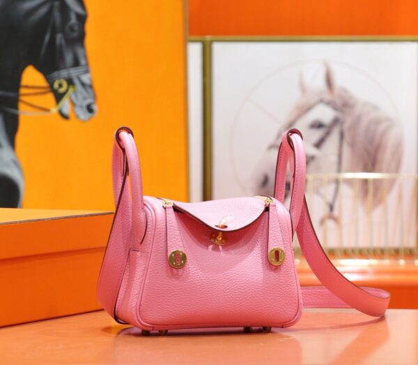 Joe Luxury Mini Lindy Togo Leather Sakura Pink Gold Hardware 20cm Full Handmade