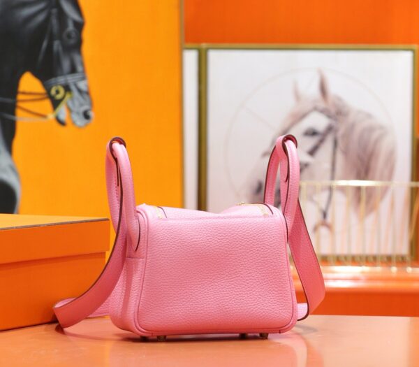 Joe Luxury Mini Lindy Togo Leather Sakura Pink Gold Hardware 20cm Full Handmade