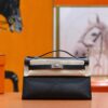 wsxc1764761835364_0 Joe Luxury Mini Kelly Pochette Epsom Leather CK89 Black Silver Hardware 22cm Full Handmade