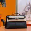 wsxc1764761835364_1 Joe Luxury Mini Kelly Pochette Epsom Leather CK89 Black Silver Hardware 22cm Full Handmade