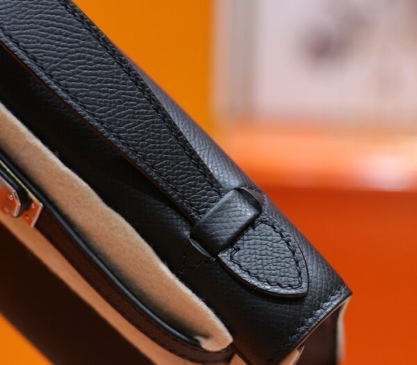 wsxc1764761835364_3 Joe Luxury Mini Kelly Pochette Epsom Leather CK89 Black Silver Hardware 22cm Full Handmade