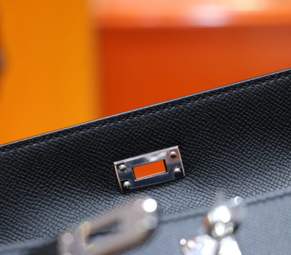 wsxc1764761835365_6 Joe Luxury Mini Kelly Pochette Epsom Leather CK89 Black Silver Hardware 22cm Full Handmade