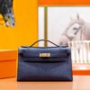 Joe Luxury Mini Kelly Pochette Epsom Leather Gem Blue Gold Hardware 22cm Full Handmade