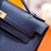 Joe Luxury Mini Kelly Pochette Epsom Leather Gem Blue Gold Hardware 22cm Full Handmade