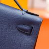 Joe Luxury Mini Kelly Pochette Epsom Leather Gem Blue Gold Hardware 22cm Full Handmade
