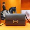 Joe Luxury Constance To Go Epsom Leather Deep Grey Gold Hardware 20cm Full Handmade