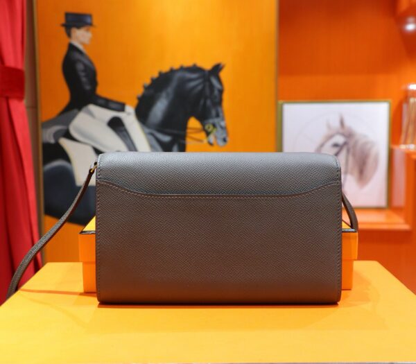Joe Luxury Constance To Go Epsom Leather Deep Grey Gold Hardware 20cm Full Handmade