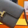 Joe Luxury Constance To Go Epsom Leather Deep Grey Gold Hardware 20cm Full Handmade
